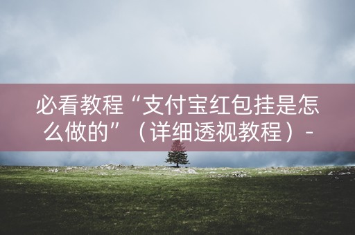 必看教程“支付宝红包挂是怎么做的”（详细透视教程）-哔哩哔哩