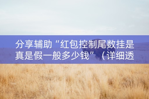 分享辅助“红包控制尾数挂是真是假一般多少钱”（详细透视教程）-哔哩哔哩