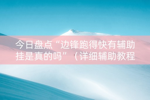 今日盘点“边锋跑得快有辅助挂是真的吗”（详细辅助教程）-哔哩哔哩