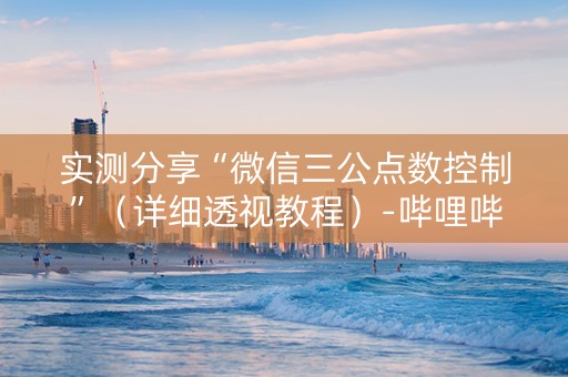 实测分享“微信三公点数控制”（详细透视教程）-哔哩哔哩