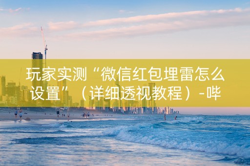 玩家实测“微信红包埋雷怎么设置”（详细透视教程）-哔哩哔哩