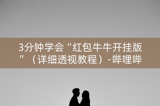 3分钟学会“红包牛牛开挂版”（详细透视教程）-哔哩哔哩