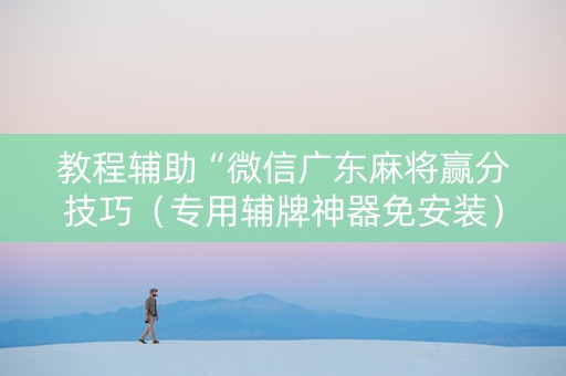 教程辅助“微信广东麻将赢分技巧（专用辅牌神器免安装）