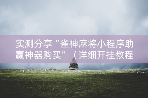 实测分享“雀神麻将小程序助赢神器购买”（详细开挂教程）-哔哩哔哩