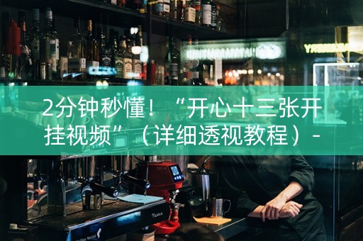 2分钟秒懂！“开心十三张开挂视频”（详细透视教程）-哔哩哔哩