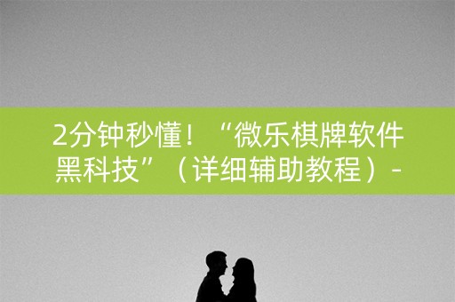 2分钟秒懂！“微乐棋牌软件黑科技”（详细辅助教程）-哔哩哔哩