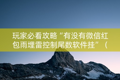 玩家必看攻略“有没有微信红包雨埋雷控制尾数软件挂”（详细透视教程）-哔哩哔哩