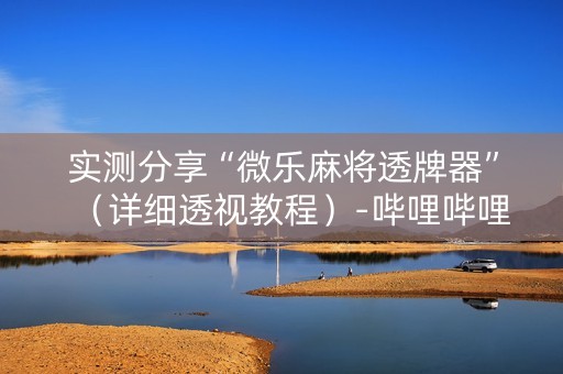 实测分享“微乐麻将透牌器”（详细透视教程）-哔哩哔哩
