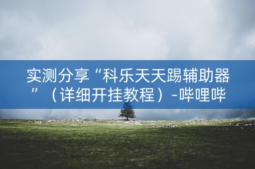 实测分享“科乐天天踢辅助器”（详细开挂教程）-哔哩哔哩