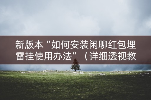 新版本“如何安装闲聊红包埋雷挂使用办法”（详细透视教程）-哔哩哔哩