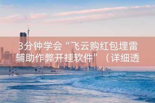 3分钟学会“飞云购红包埋雷辅助作弊开挂软件”（详细透视教程）-哔哩哔哩