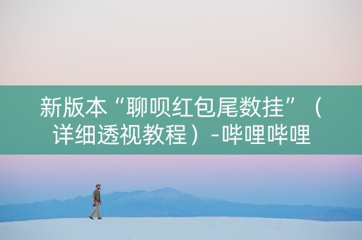 新版本“聊呗红包尾数挂”（详细透视教程）-哔哩哔哩