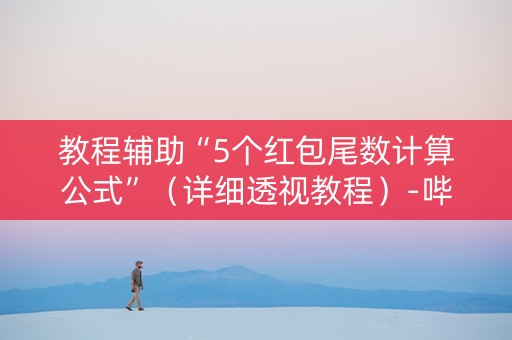 教程辅助“5个红包尾数计算公式”（详细透视教程）-哔哩哔哩
