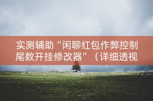 实测辅助“闲聊红包作弊控制尾数开挂修改器”（详细透视教程）-哔哩哔哩