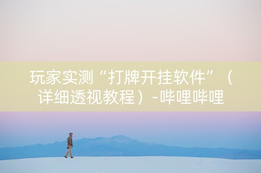 玩家实测“打牌开挂软件”（详细透视教程）-哔哩哔哩