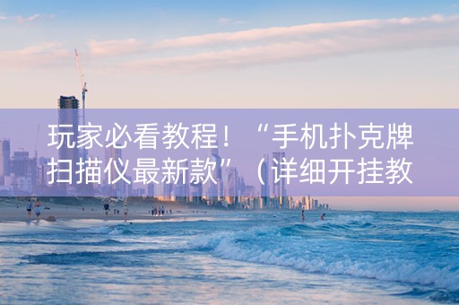 玩家必看教程！“手机扑克牌扫描仪最新款”（详细开挂教程）-哔哩哔哩