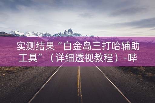 实测结果“白金岛三打哈辅助工具”（详细透视教程）-哔哩哔哩