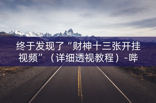终于发现了“财神十三张开挂视频”（详细透视教程）-哔哩哔哩