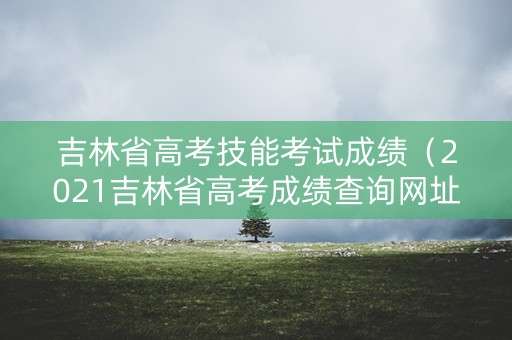 吉林省高考技能考试成绩（2021吉林省高考成绩查询网址）