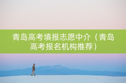 青岛高考填报志愿中介（青岛高考报名机构推荐）