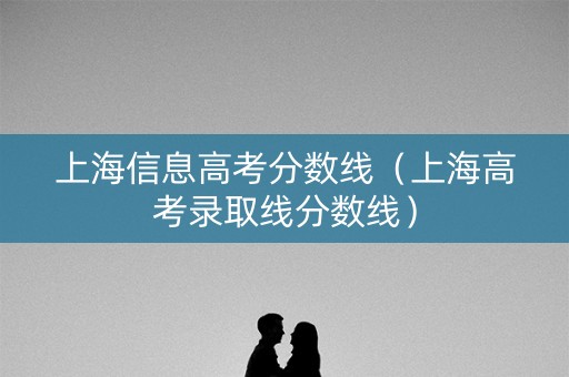 上海信息高考分数线（上海高考录取线分数线）