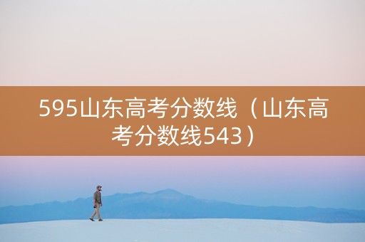 595山东高考分数线（山东高考分数线543）