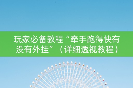 玩家必备教程“牵手跑得快有没有外挂”（详细透视教程）-哔哩哔哩