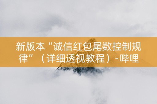 新版本“诚信红包尾数控制规律”（详细透视教程）-哔哩哔哩