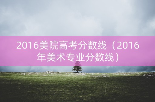 2016美院高考分数线（2016年美术专业分数线）