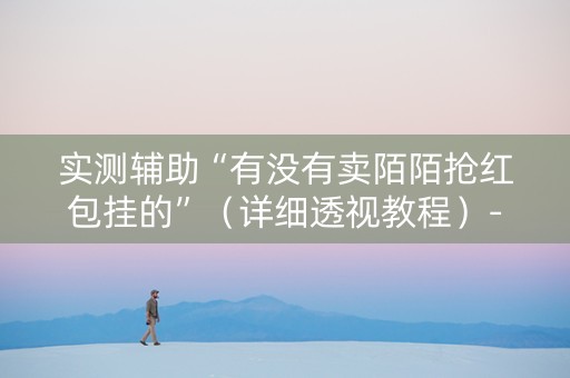 实测辅助“有没有卖陌陌抢红包挂的”（详细透视教程）-哔哩哔哩