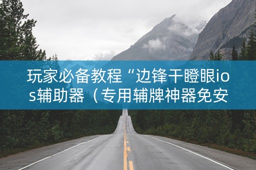 玩家必备教程“边锋干瞪眼ios辅助器（专用辅牌神器免安装）