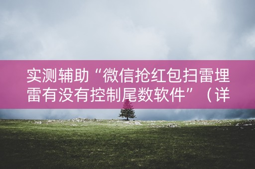 实测辅助“微信抢红包扫雷埋雷有没有控制尾数软件”（详细透视教程）-哔哩哔哩