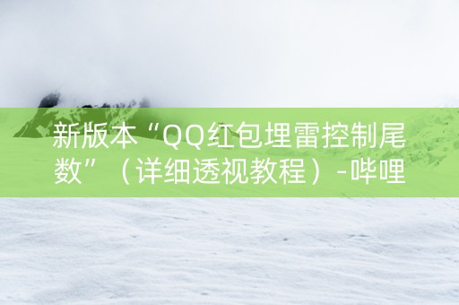 新版本“QQ红包埋雷控制尾数”（详细透视教程）-哔哩哔哩