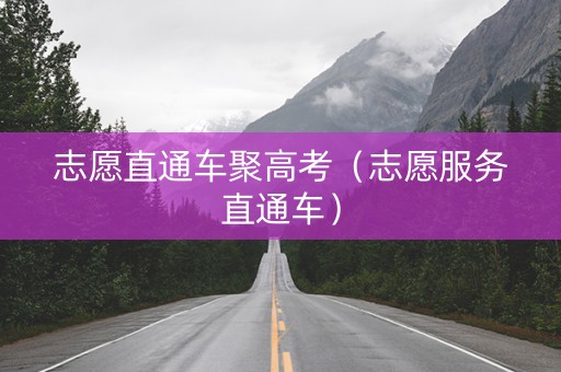 志愿直通车聚高考（志愿服务直通车）