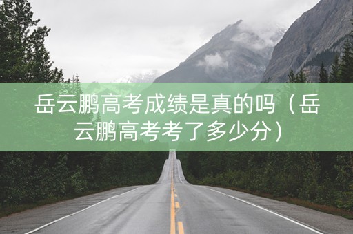 岳云鹏高考成绩是真的吗（岳云鹏高考考了多少分）