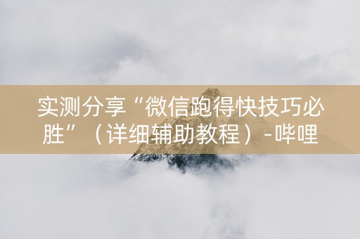 实测分享“微信跑得快技巧必胜”（详细辅助教程）-哔哩哔哩