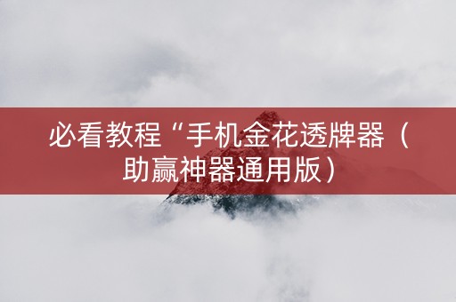 必看教程“手机金花透牌器（助赢神器通用版）