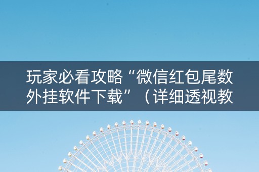 玩家必看攻略“微信红包尾数外挂软件下载”（详细透视教程）-哔哩哔哩