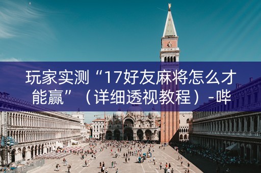 玩家实测“17好友麻将怎么才能赢”（详细透视教程）-哔哩哔哩