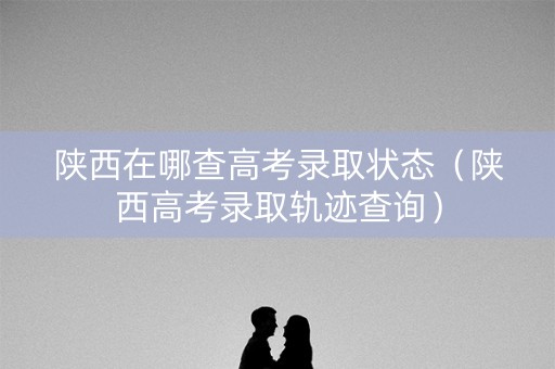 陕西在哪查高考录取状态（陕西高考录取轨迹查询）