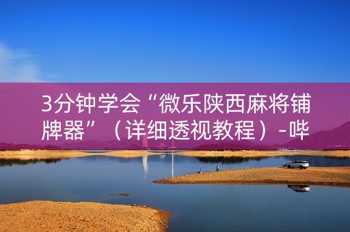 3分钟学会“微乐陕西麻将铺牌器”（详细透视教程）-哔哩哔哩