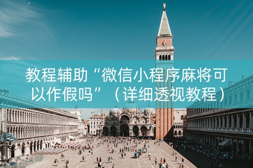 教程辅助“微信小程序麻将可以作假吗”（详细透视教程）-哔哩哔哩