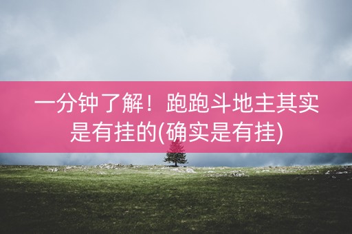一分钟了解！跑跑斗地主其实是有挂的(确实是有挂)