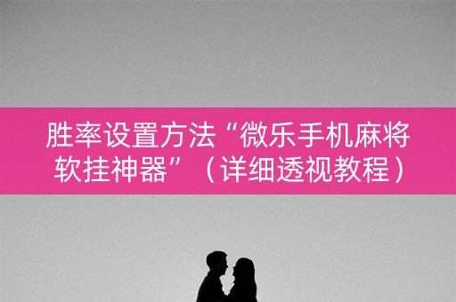 胜率设置方法“微乐手机麻将软挂神器”（详细透视教程）-哔哩哔哩