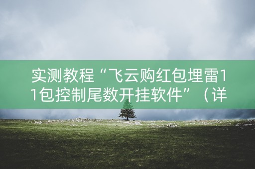 实测教程“飞云购红包埋雷11包控制尾数开挂软件”（详细透视教程）-哔哩哔哩