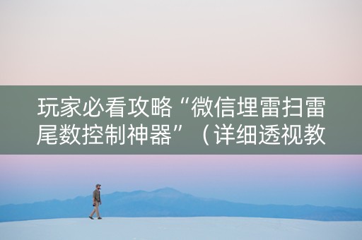 玩家必看攻略“微信埋雷扫雷尾数控制神器”（详细透视教程）-哔哩哔哩
