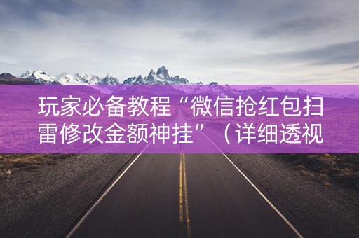 玩家必备教程“微信抢红包扫雷修改金额神挂”（详细透视教程）-哔哩哔哩