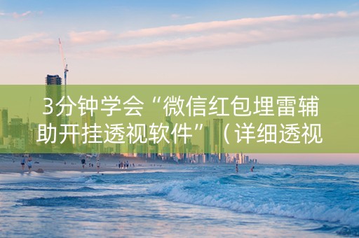 3分钟学会“微信红包埋雷辅助开挂透视软件”（详细透视教程）-哔哩哔哩