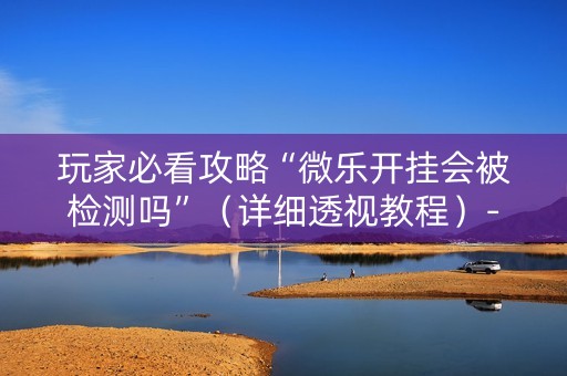 玩家必看攻略“微乐开挂会被检测吗”（详细透视教程）-哔哩哔哩