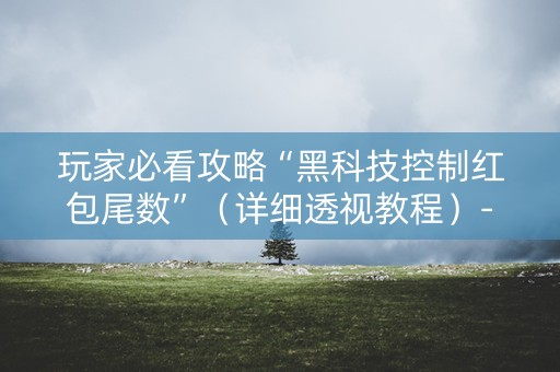 玩家必看攻略“黑科技控制红包尾数”（详细透视教程）-哔哩哔哩